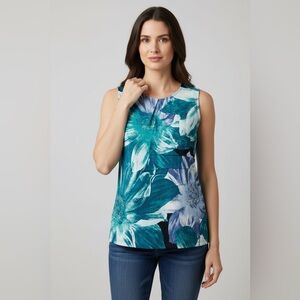 Cleo Sleeveless Floral Top size Medium D-11